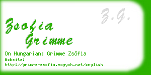 zsofia grimme business card
